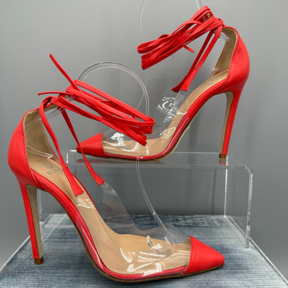 Brother Vellies Red Stiletto Heels